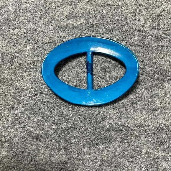 Blue plastic belt buckle - Picture 4 of 8